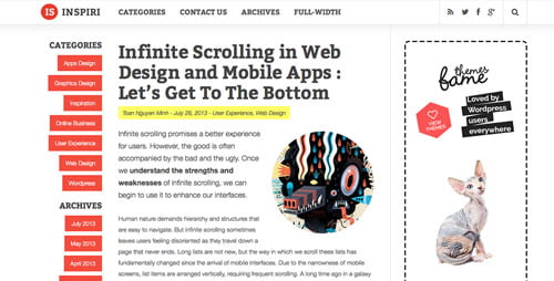 INSPIRIN Professional Blogging WordPress Theme
