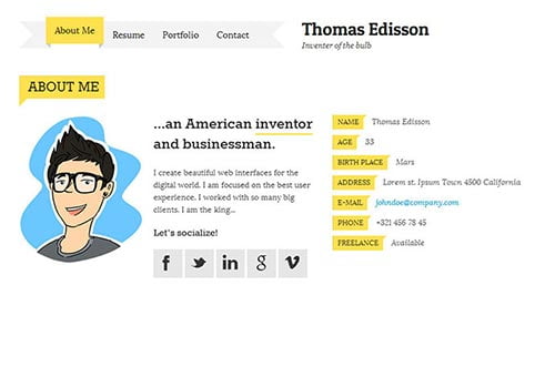 Inspiring vCard WordPress Themes Inspiring vCard WordPress Themes