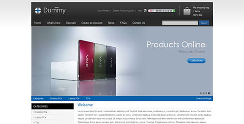 E-Commerce Website Templates E-Commerce Website Templates
