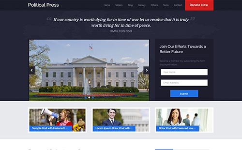 Political and Government Website Themes