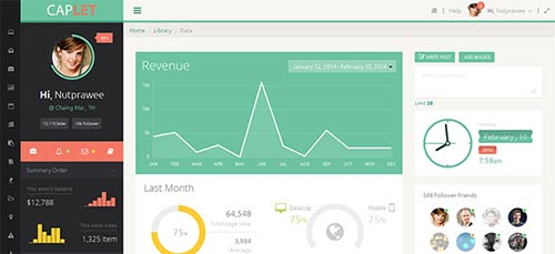 Flat Admin Dashboard Templates