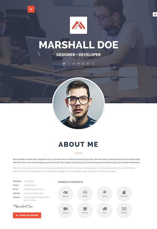 Attractive Online Resume Templates