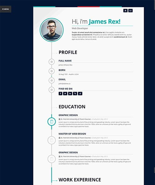 Attractive Online Resume Templates