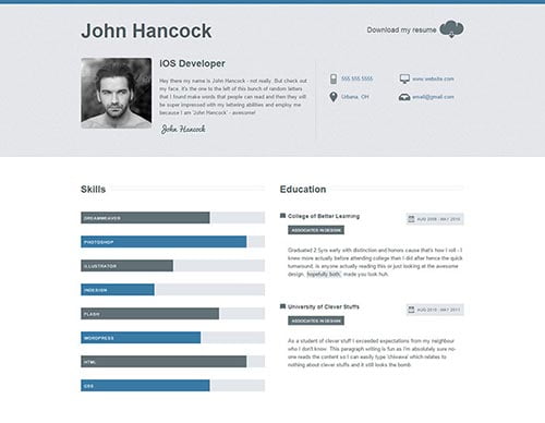 Attractive Online Resume Templates
