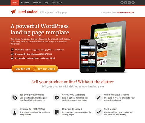 Premium Landing Page WordPress Themes