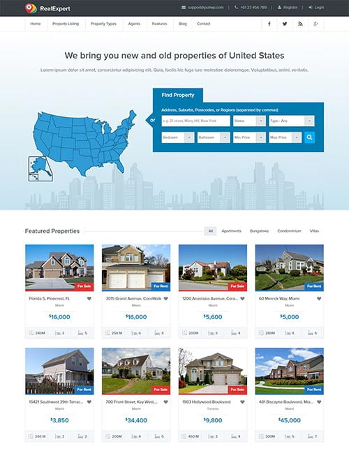 Beautiful Real Estate WordPress Themes