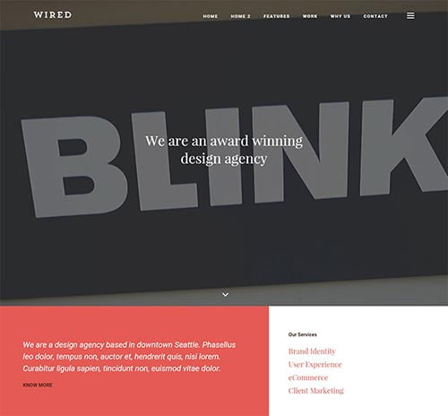 Portfolio WordPress Themes with Video Backgrounds
