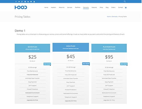 WordPress Themes with Pricing Tables WordPress Themes with Pricing Tables