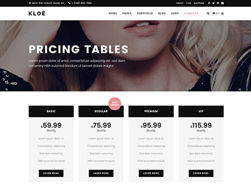WordPress Themes with Pricing Tables WordPress Themes with Pricing Tables