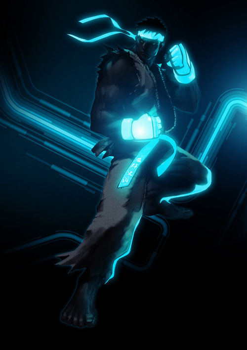 Street Fighter Characters Gets TRON-Inspired