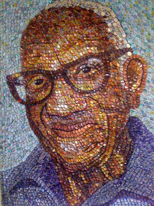 Bottle Cap Portraits by Molly Right