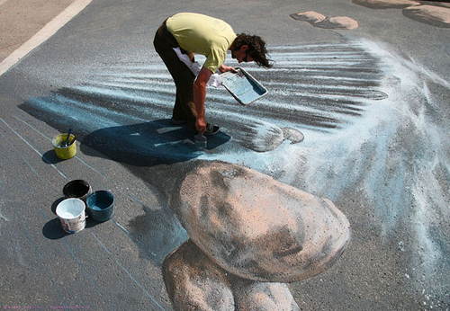 3D Sidewalk Chalk Art by Edgar Müller