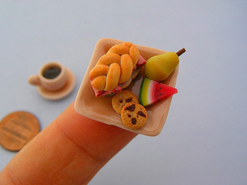 Tiny Food Sculptures by Shay Aaron