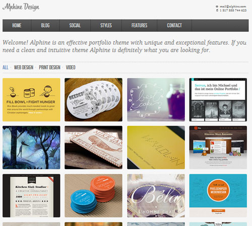 Alphine - WordPress Portfolio and Blog Theme