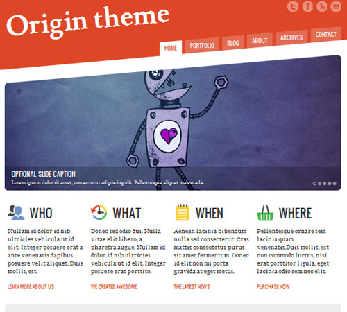 Origin: Creative Portfolio WordPress Theme