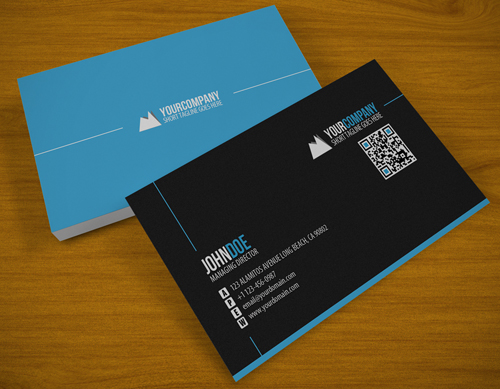 Clean QR Business Card
