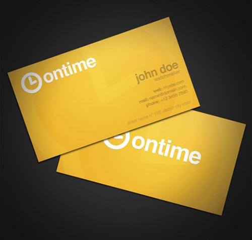 Yellow Business Cards