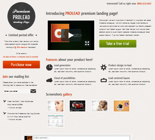 Premium Landing Page Templates