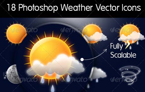 Cloud and Weather Forecast Icons Set