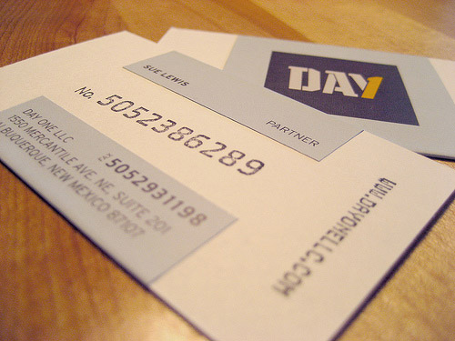 Typographic Business Cards