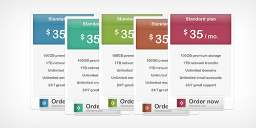 Pricing Table PSD Templates