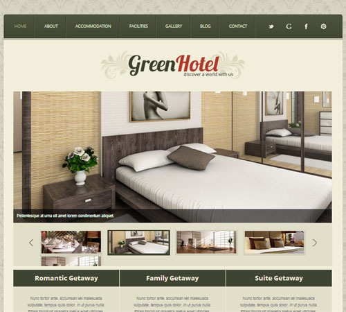 Hotel and Resort WordPress Themes and HTML Templates