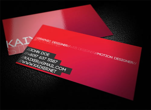 Red Business Card