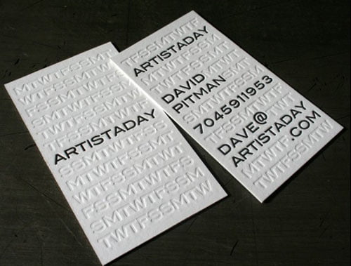 Typography Business Cards