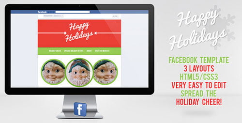 Happy Holiday Facebook Template