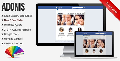 Adonis - Premium Facebook Template