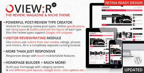 View:r, visitor/author review magazine niche theme
