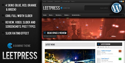 LeetPress - A Gaming WordPress Theme