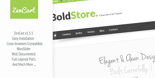 BoldStore - Clean Zen Cart Template