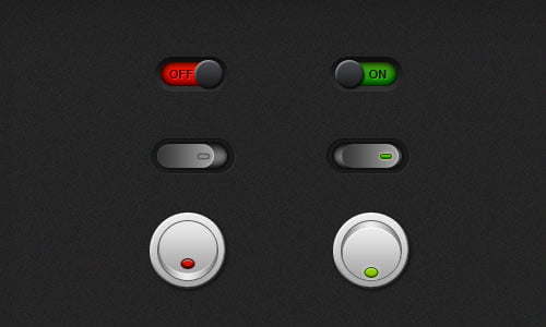 Free PSD Toggle Switches