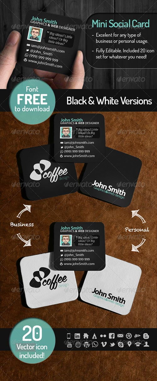 Mini Business Cards
