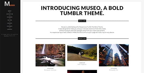 Portfolio Tumblr Themes