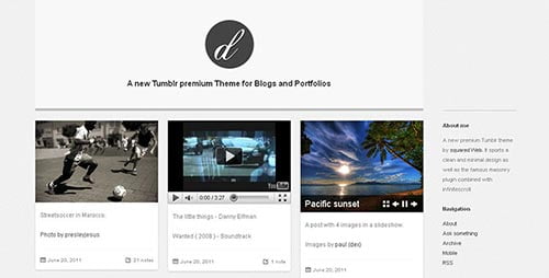 Portfolio Tumblr Themes