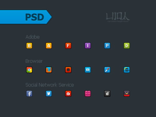 PSD Icons Set