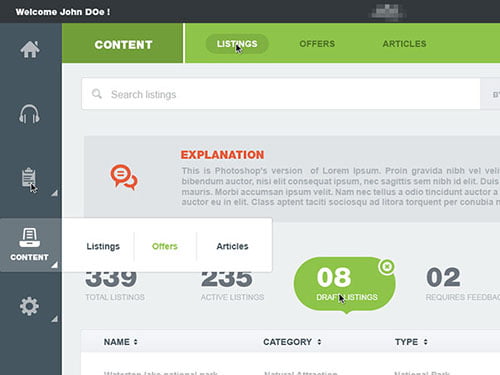 Dashboard UI Designs