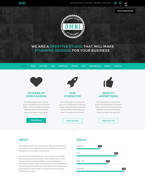 One Page WordPress Themes