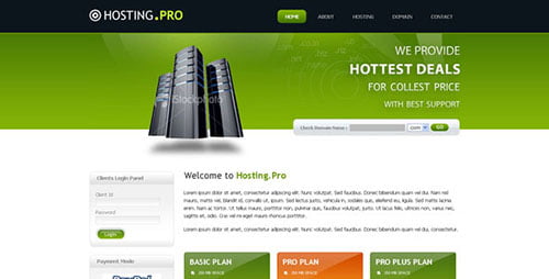 Web Hosting Templates