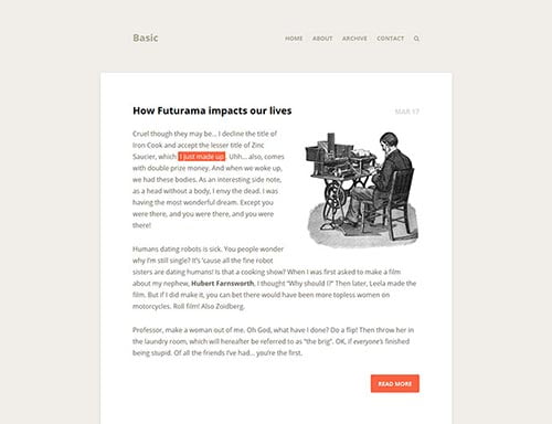 Typography WordPress Themes