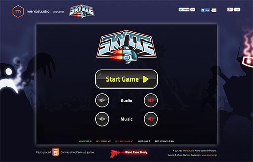 HTML5 Game Website Designs