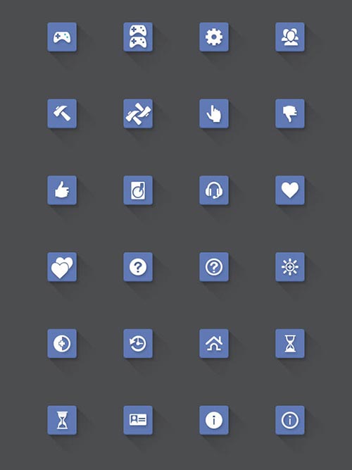 Long Shadow Icon Sets