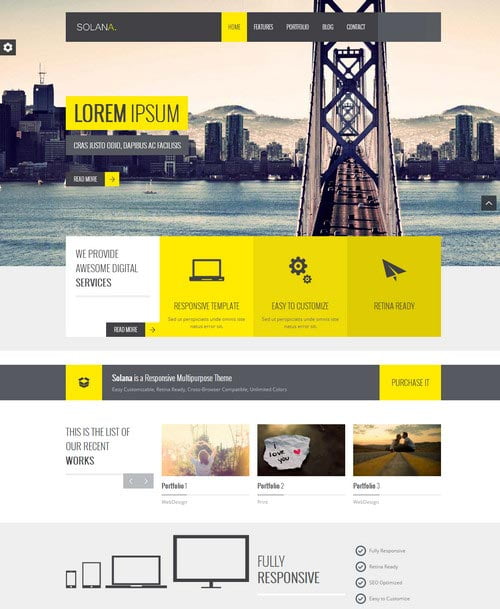 Flat WordPress Responsive Themes