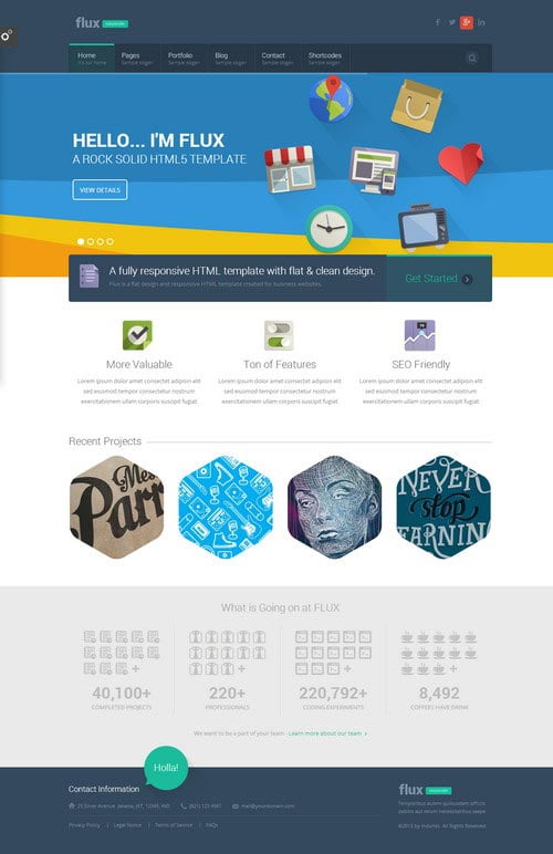 Flat WordPress Responsive Themes