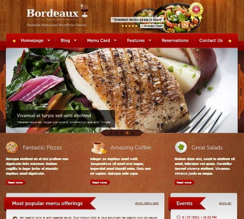 Premium Restaurant WordPress Themes