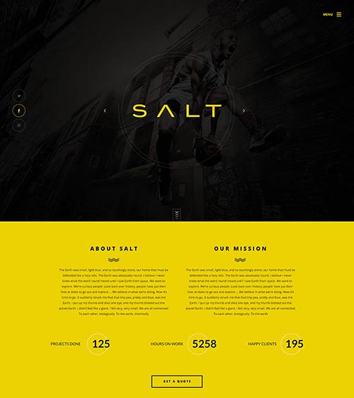 Portfolio & Business Single Page WordPress Themes