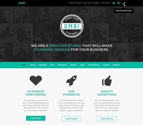 Portfolio & Business Single Page WordPress Themes