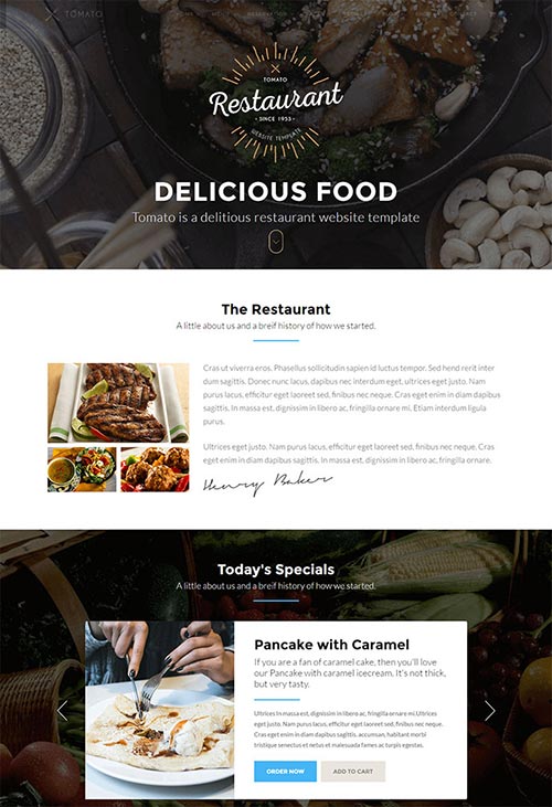 Food & Drink WordPress Themes Designs